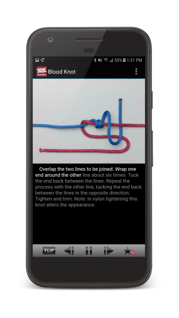 Animated Knots App Blood Knot Instructions