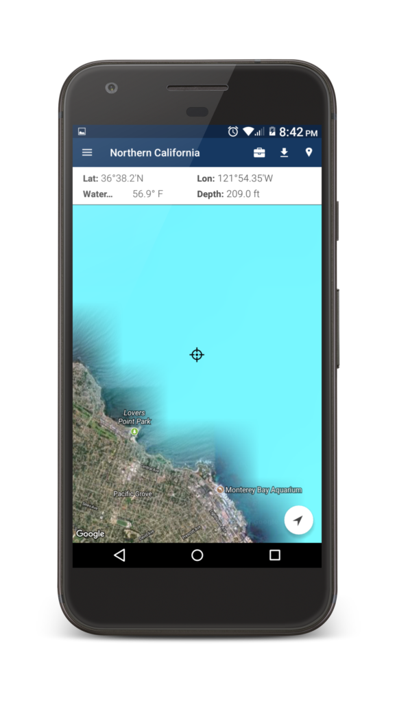 Fish Track App Water Depth and Temperature